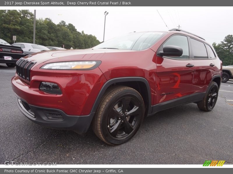 Deep Cherry Red Crystal Pearl / Black 2017 Jeep Cherokee Sport Altitude