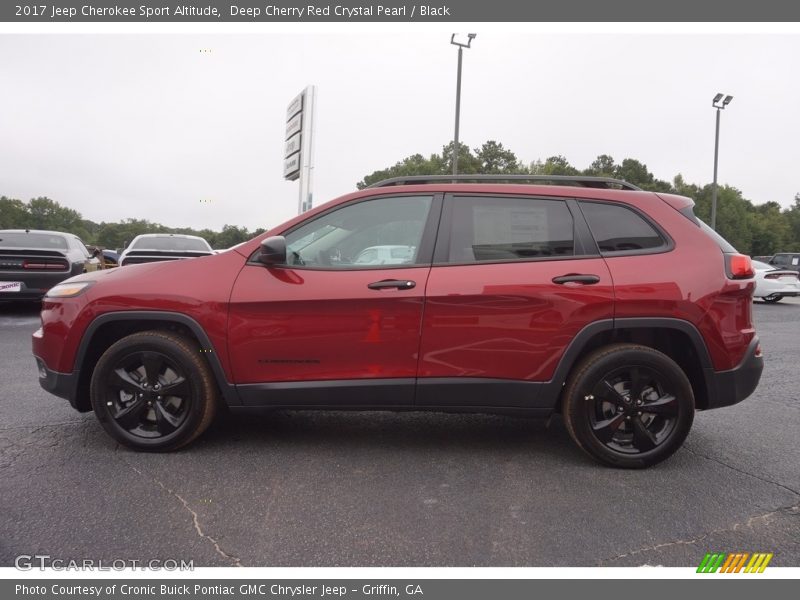 Deep Cherry Red Crystal Pearl / Black 2017 Jeep Cherokee Sport Altitude