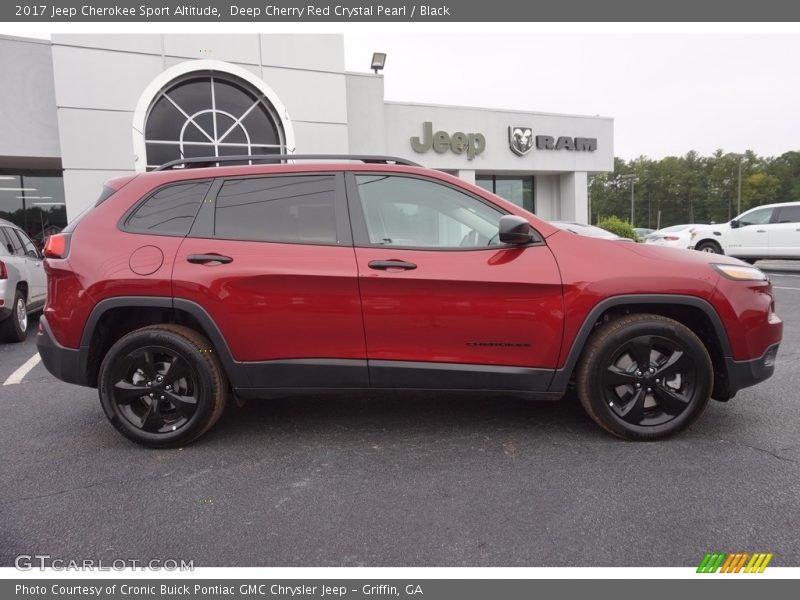 Deep Cherry Red Crystal Pearl / Black 2017 Jeep Cherokee Sport Altitude