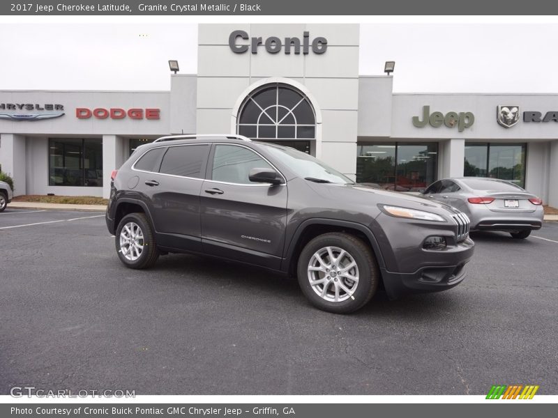 Granite Crystal Metallic / Black 2017 Jeep Cherokee Latitude