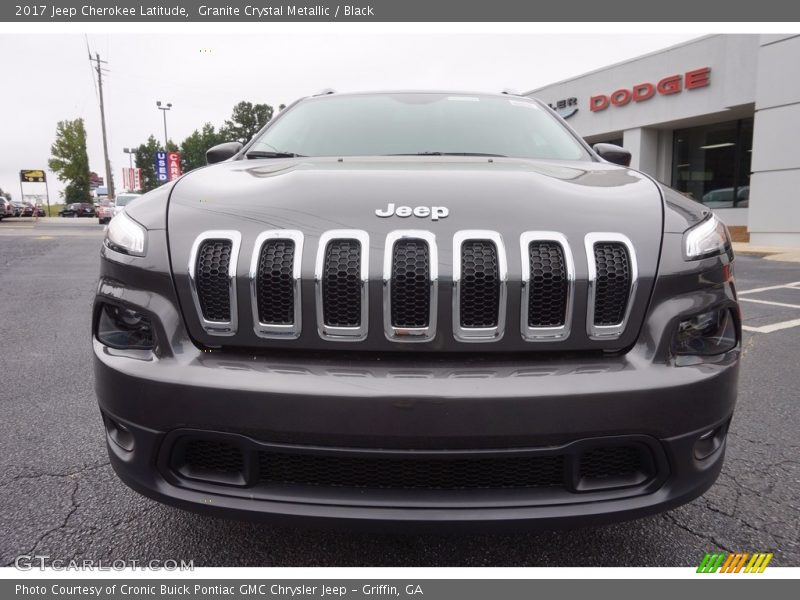 Granite Crystal Metallic / Black 2017 Jeep Cherokee Latitude