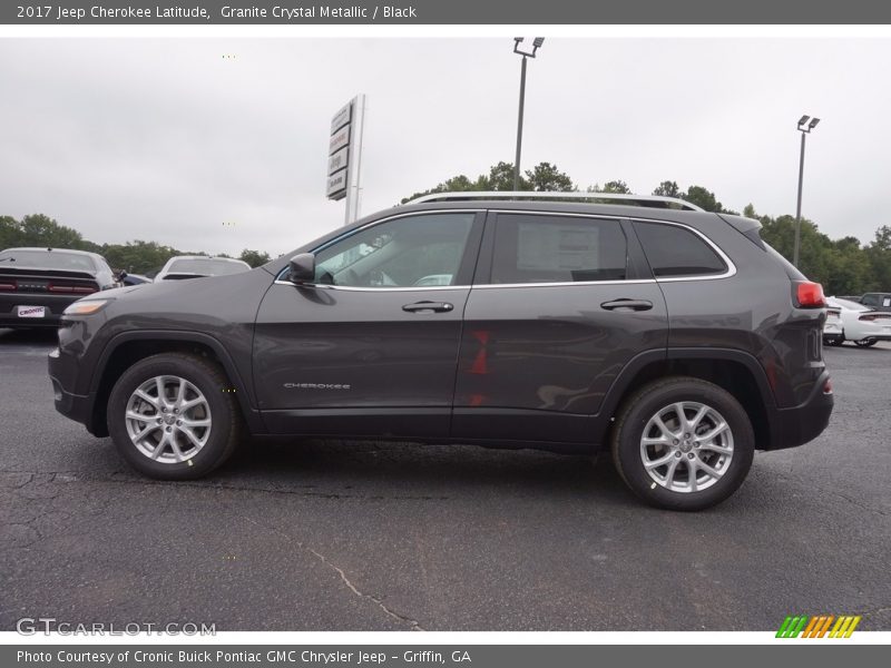 Granite Crystal Metallic / Black 2017 Jeep Cherokee Latitude