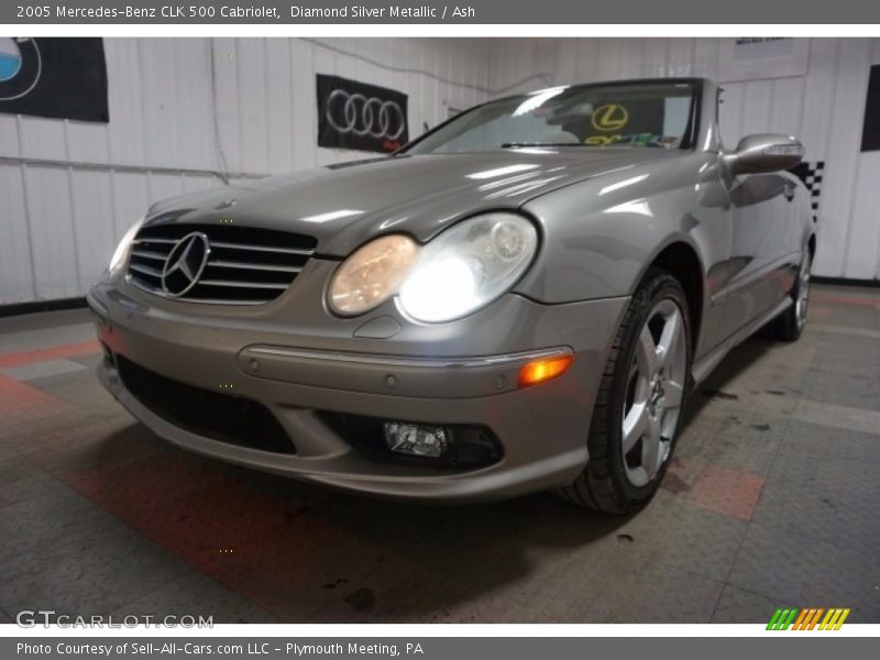 Diamond Silver Metallic / Ash 2005 Mercedes-Benz CLK 500 Cabriolet