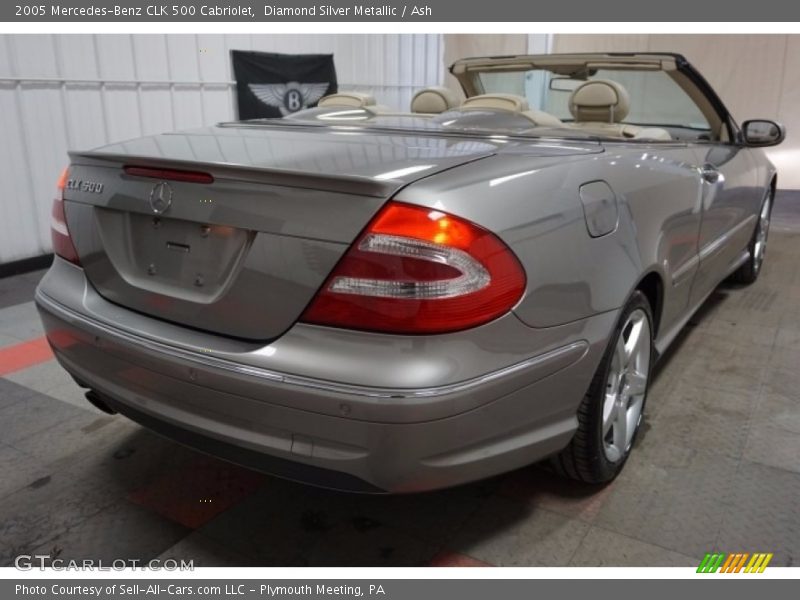Diamond Silver Metallic / Ash 2005 Mercedes-Benz CLK 500 Cabriolet