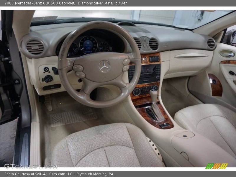 Diamond Silver Metallic / Ash 2005 Mercedes-Benz CLK 500 Cabriolet