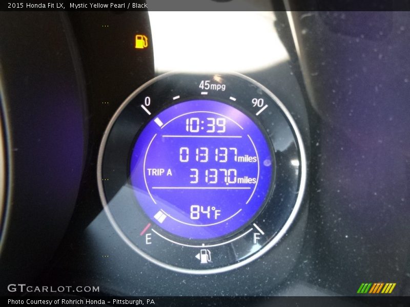 Mystic Yellow Pearl / Black 2015 Honda Fit LX
