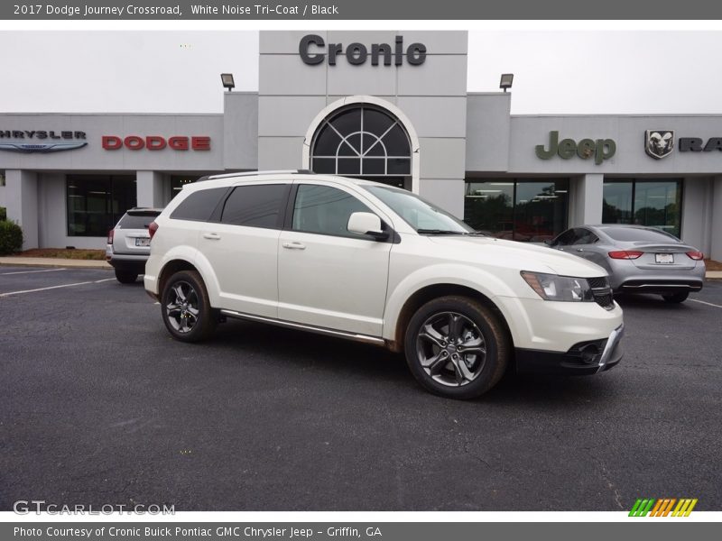 White Noise Tri-Coat / Black 2017 Dodge Journey Crossroad