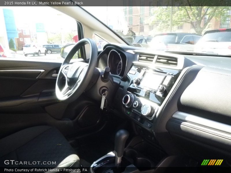 Mystic Yellow Pearl / Black 2015 Honda Fit LX