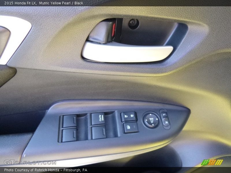 Mystic Yellow Pearl / Black 2015 Honda Fit LX