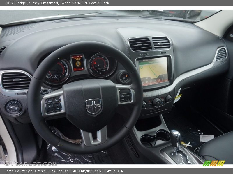 White Noise Tri-Coat / Black 2017 Dodge Journey Crossroad