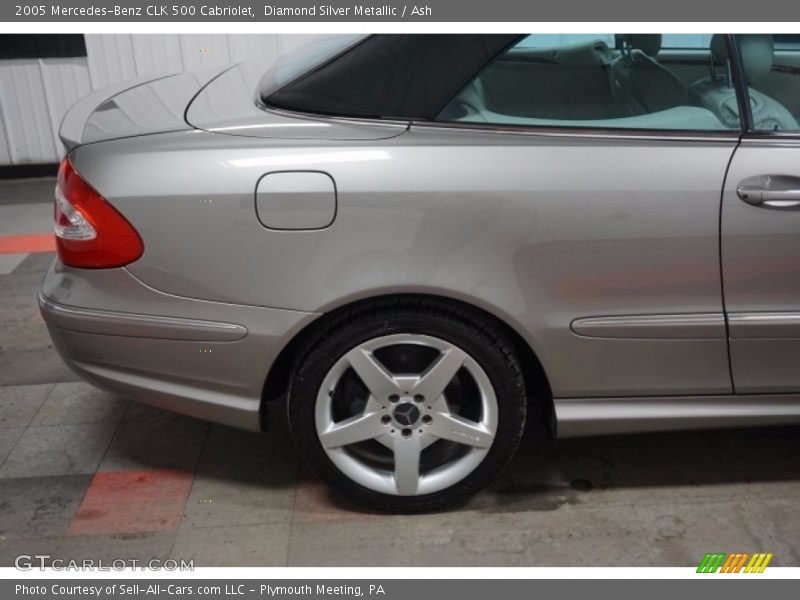 Diamond Silver Metallic / Ash 2005 Mercedes-Benz CLK 500 Cabriolet