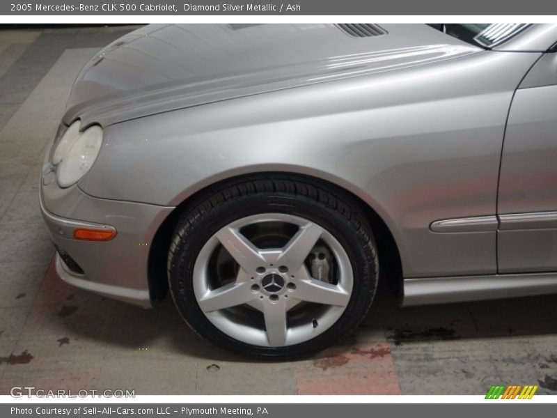 Diamond Silver Metallic / Ash 2005 Mercedes-Benz CLK 500 Cabriolet