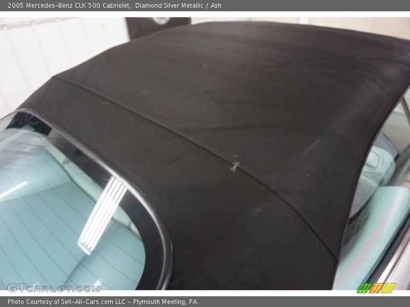 Diamond Silver Metallic / Ash 2005 Mercedes-Benz CLK 500 Cabriolet