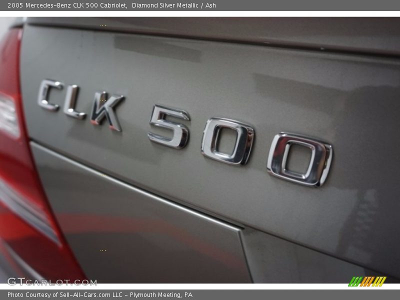 Diamond Silver Metallic / Ash 2005 Mercedes-Benz CLK 500 Cabriolet