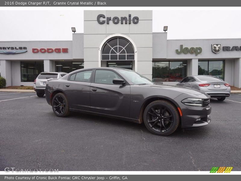 Granite Crystal Metallic / Black 2016 Dodge Charger R/T