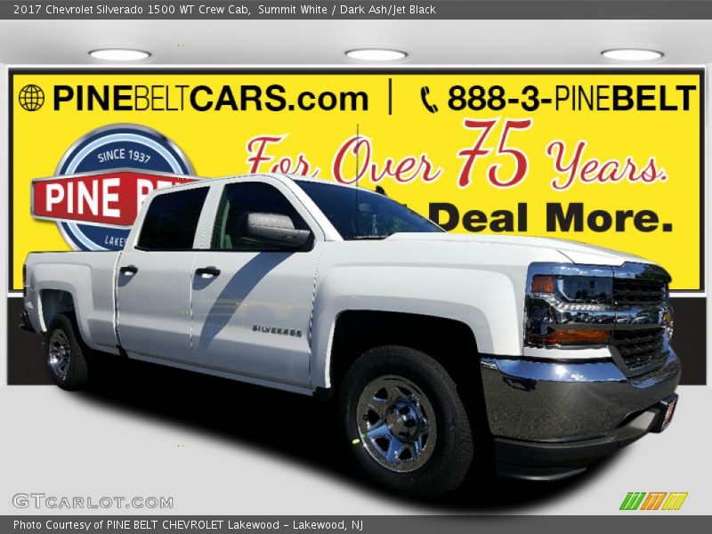Summit White / Dark Ash/Jet Black 2017 Chevrolet Silverado 1500 WT Crew Cab