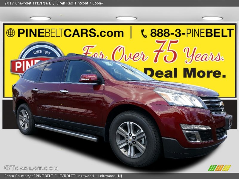 Siren Red Tintcoat / Ebony 2017 Chevrolet Traverse LT