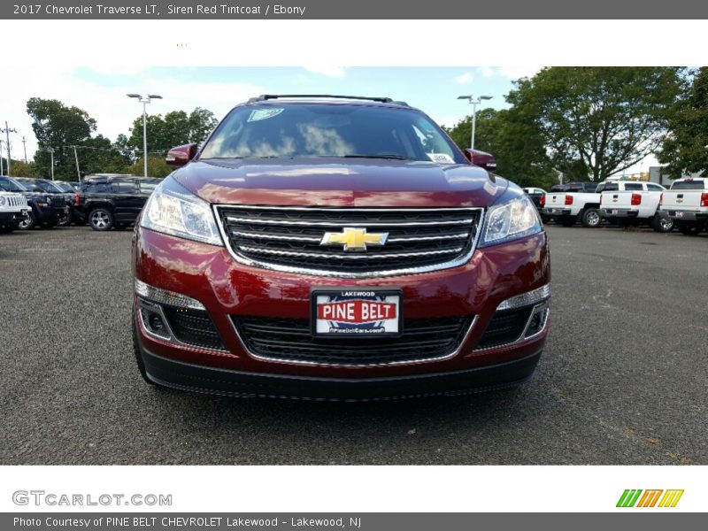 Siren Red Tintcoat / Ebony 2017 Chevrolet Traverse LT