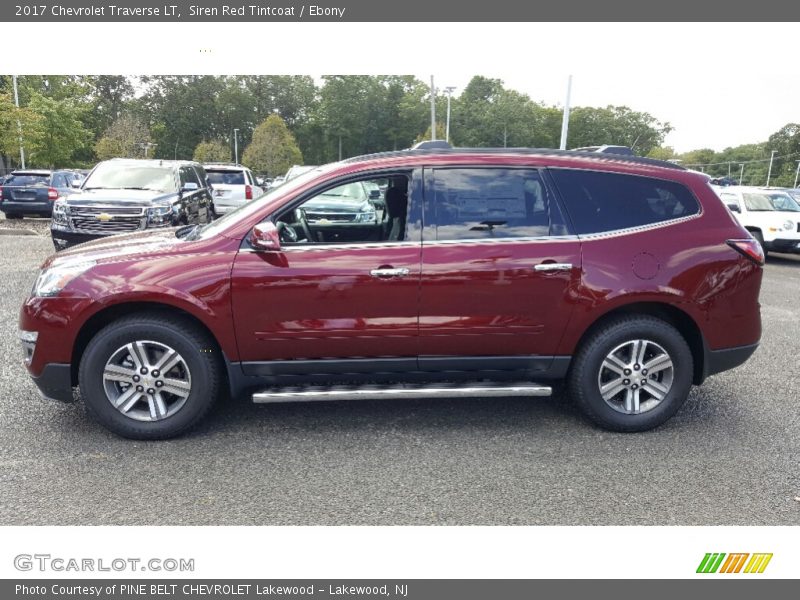 Siren Red Tintcoat / Ebony 2017 Chevrolet Traverse LT
