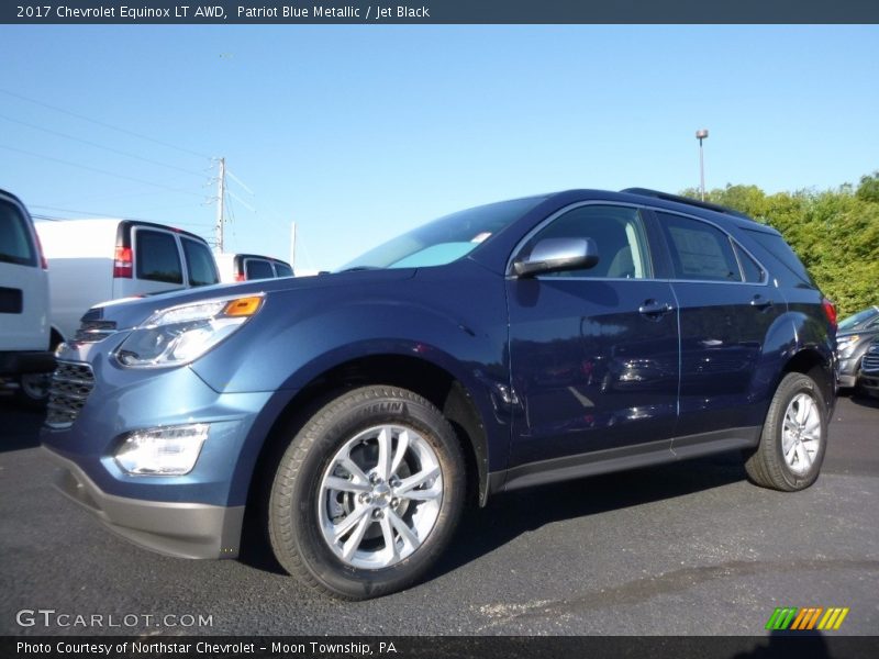 Patriot Blue Metallic / Jet Black 2017 Chevrolet Equinox LT AWD
