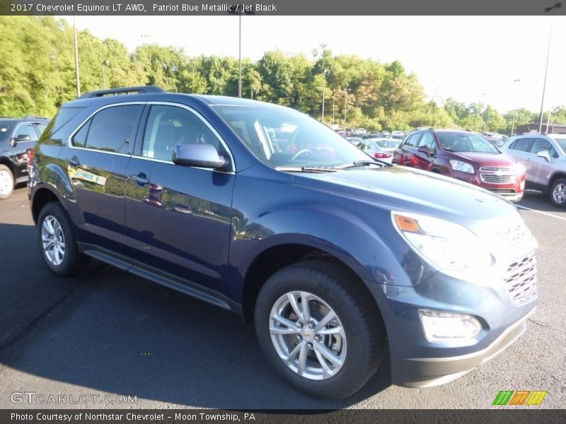 Patriot Blue Metallic / Jet Black 2017 Chevrolet Equinox LT AWD