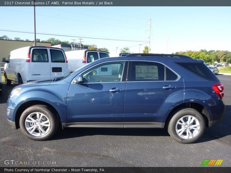 Patriot Blue Metallic / Jet Black 2017 Chevrolet Equinox LT AWD
