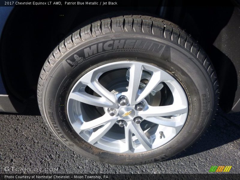 Patriot Blue Metallic / Jet Black 2017 Chevrolet Equinox LT AWD