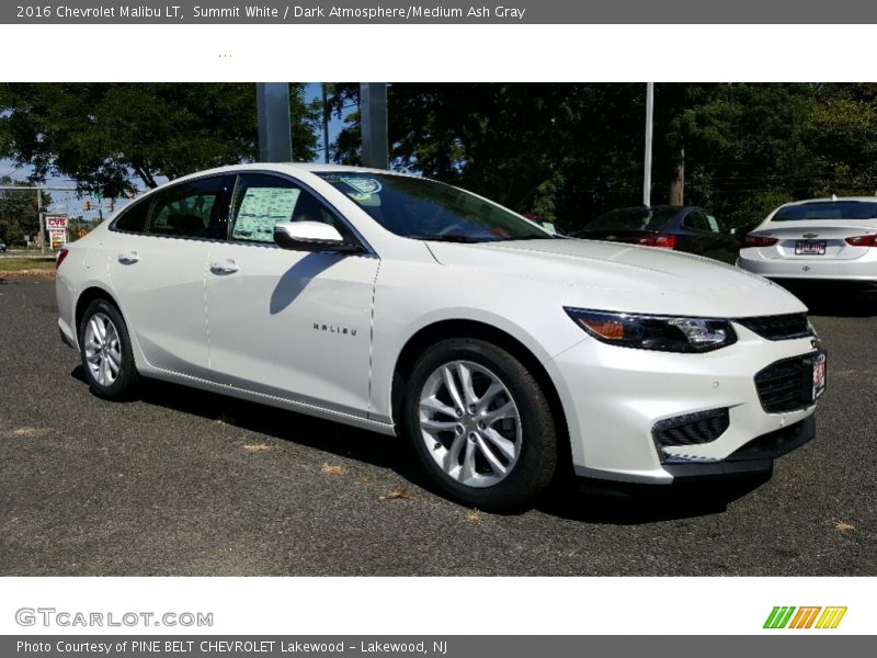 Summit White / Dark Atmosphere/Medium Ash Gray 2016 Chevrolet Malibu LT