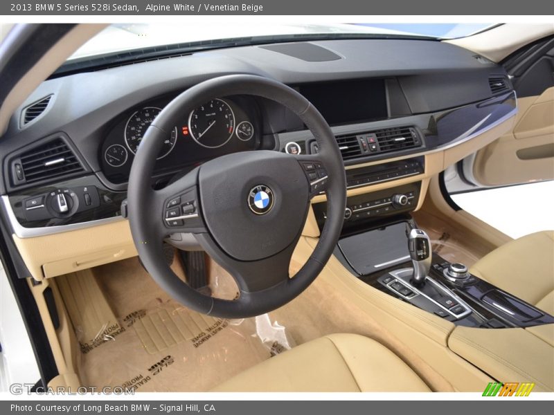 Alpine White / Venetian Beige 2013 BMW 5 Series 528i Sedan