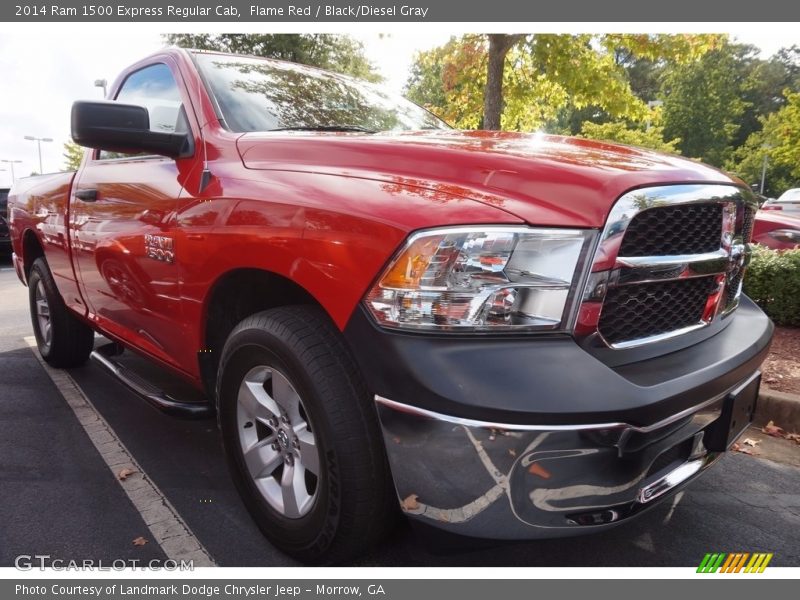 Flame Red / Black/Diesel Gray 2014 Ram 1500 Express Regular Cab