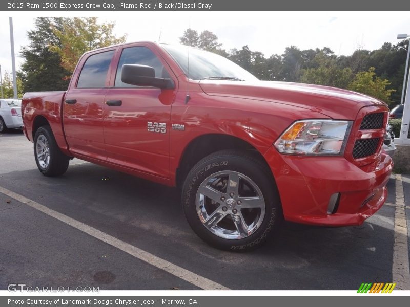Flame Red / Black/Diesel Gray 2015 Ram 1500 Express Crew Cab