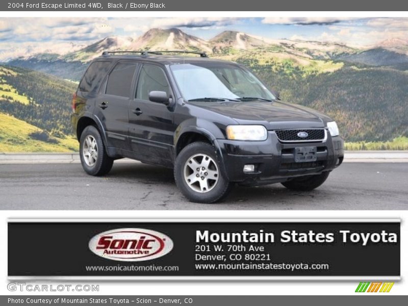 Black / Ebony Black 2004 Ford Escape Limited 4WD