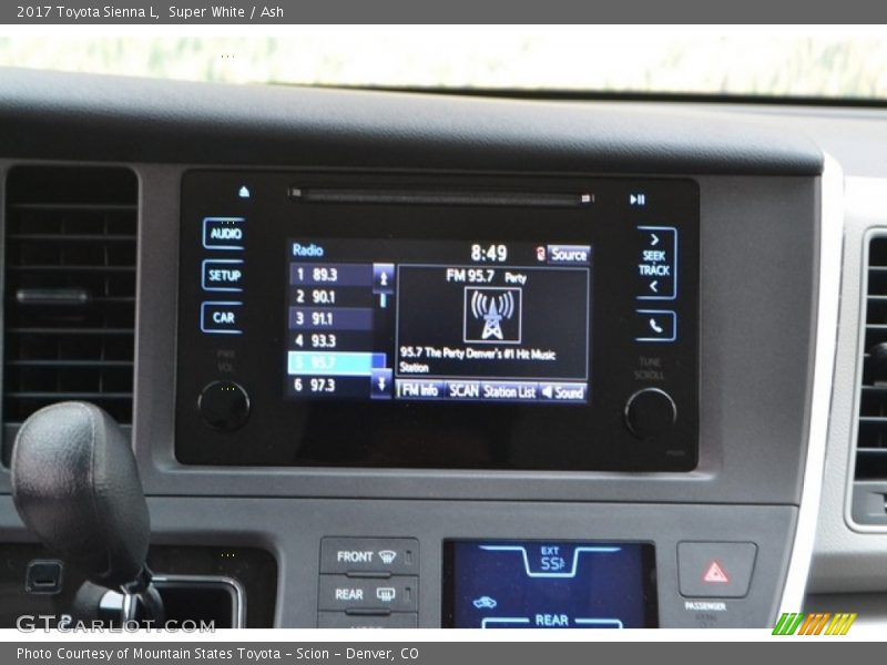 Controls of 2017 Sienna L