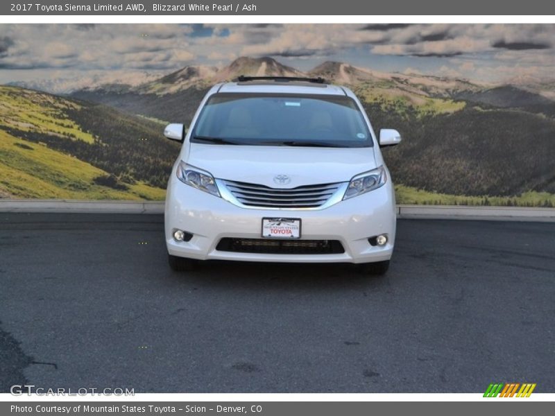 Blizzard White Pearl / Ash 2017 Toyota Sienna Limited AWD
