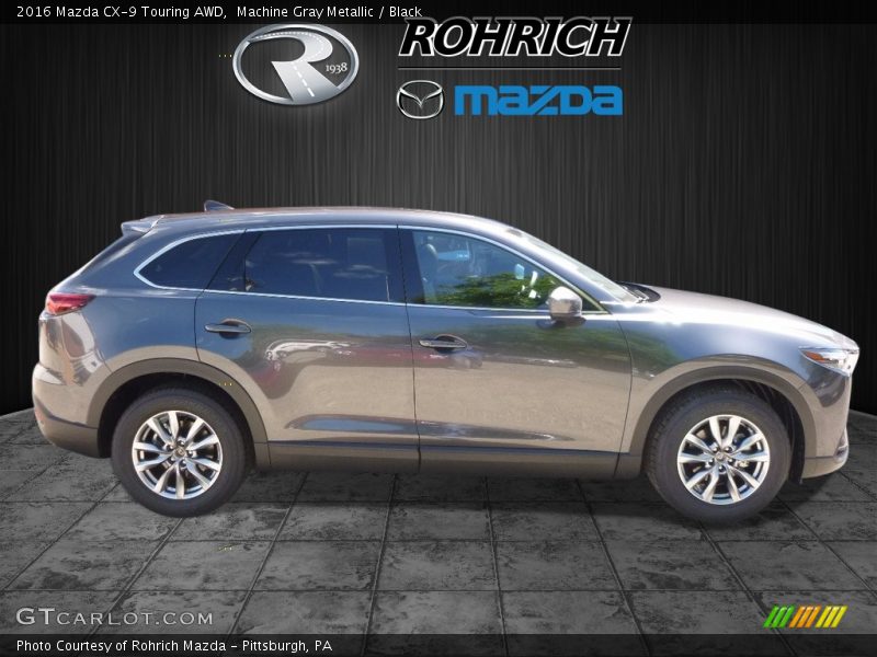 Machine Gray Metallic / Black 2016 Mazda CX-9 Touring AWD