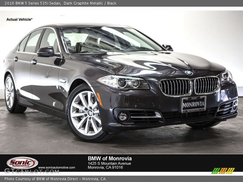 Dark Graphite Metallic / Black 2016 BMW 5 Series 535i Sedan