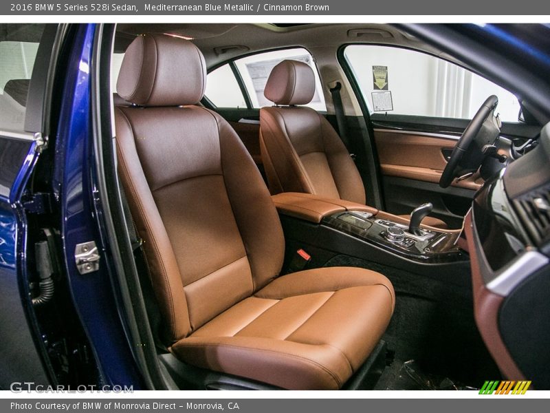Mediterranean Blue Metallic / Cinnamon Brown 2016 BMW 5 Series 528i Sedan