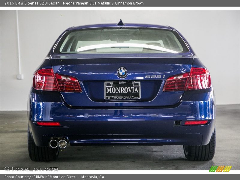 Mediterranean Blue Metallic / Cinnamon Brown 2016 BMW 5 Series 528i Sedan