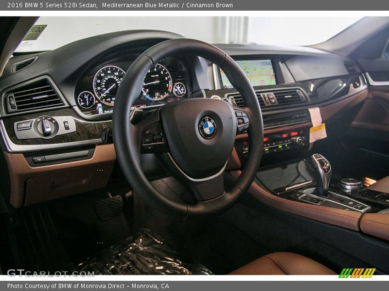 Mediterranean Blue Metallic / Cinnamon Brown 2016 BMW 5 Series 528i Sedan
