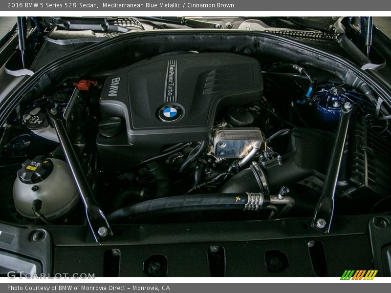 Mediterranean Blue Metallic / Cinnamon Brown 2016 BMW 5 Series 528i Sedan
