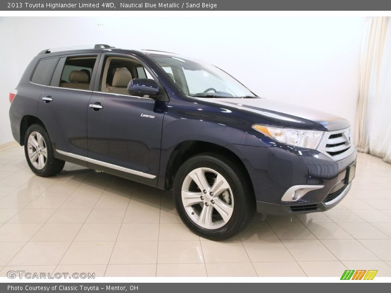 Nautical Blue Metallic / Sand Beige 2013 Toyota Highlander Limited 4WD