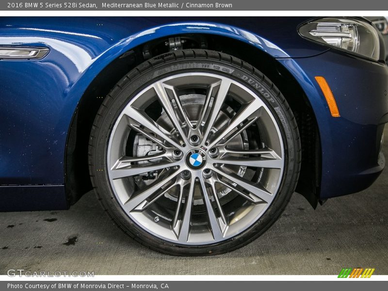 Mediterranean Blue Metallic / Cinnamon Brown 2016 BMW 5 Series 528i Sedan