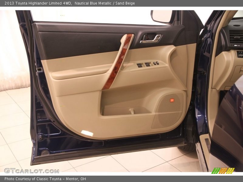 Nautical Blue Metallic / Sand Beige 2013 Toyota Highlander Limited 4WD