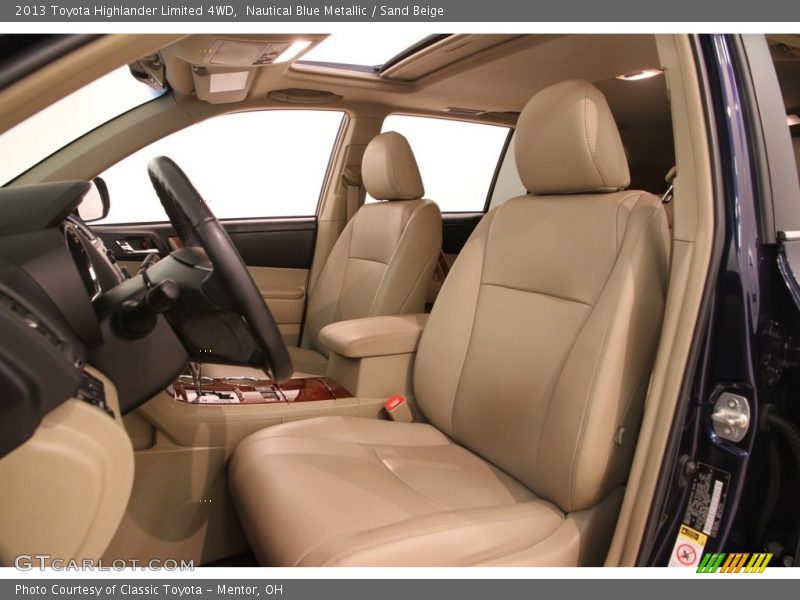 Nautical Blue Metallic / Sand Beige 2013 Toyota Highlander Limited 4WD