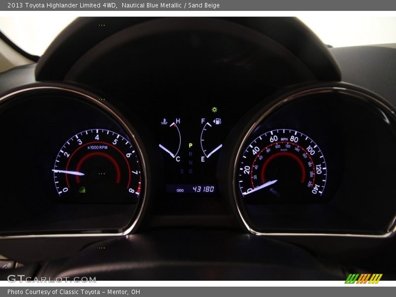 Nautical Blue Metallic / Sand Beige 2013 Toyota Highlander Limited 4WD