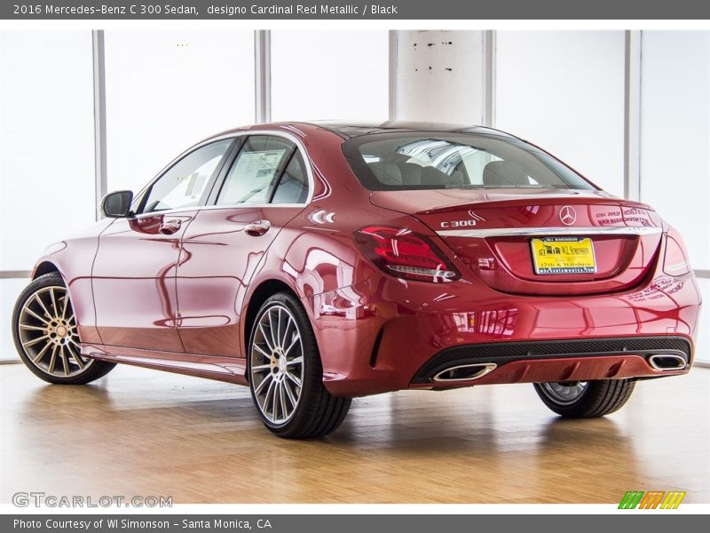 designo Cardinal Red Metallic / Black 2016 Mercedes-Benz C 300 Sedan