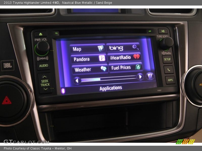 Nautical Blue Metallic / Sand Beige 2013 Toyota Highlander Limited 4WD