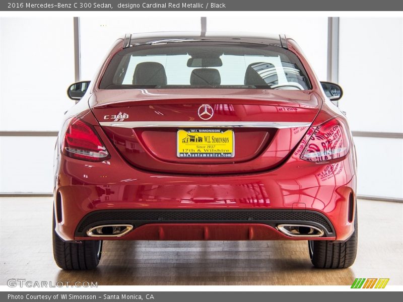 designo Cardinal Red Metallic / Black 2016 Mercedes-Benz C 300 Sedan