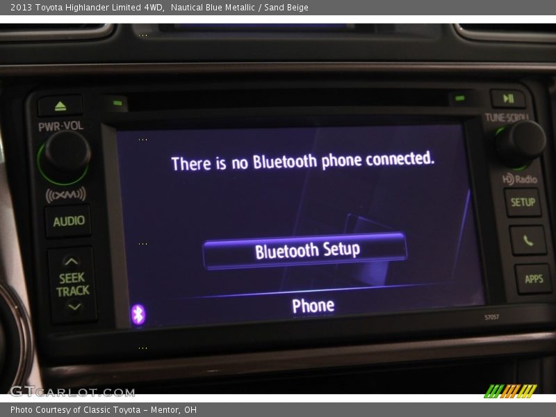 Nautical Blue Metallic / Sand Beige 2013 Toyota Highlander Limited 4WD
