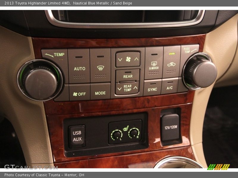 Nautical Blue Metallic / Sand Beige 2013 Toyota Highlander Limited 4WD